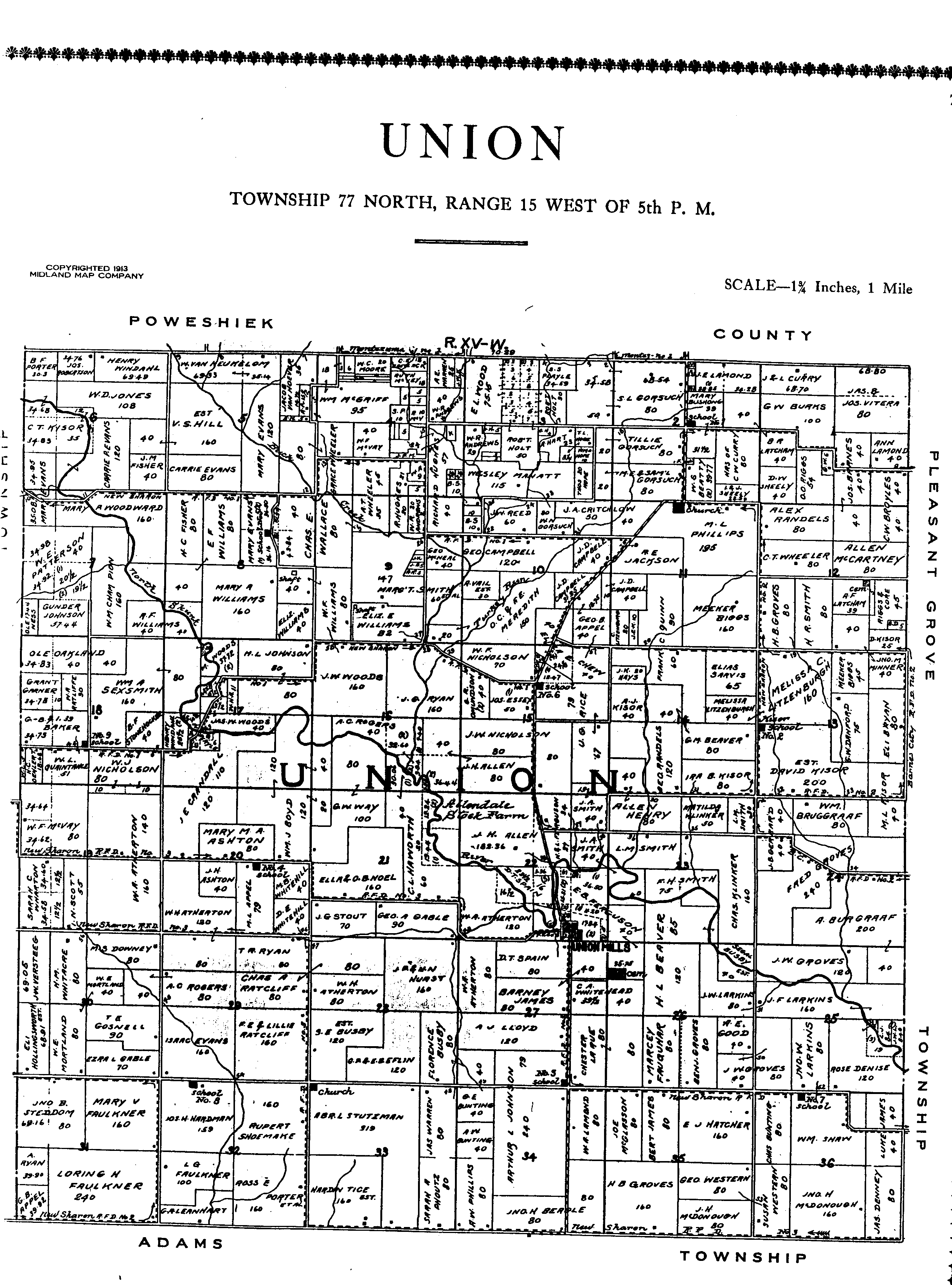 Madison County Iowa Plat Map 1914 Plat Maps Mahaska County Of Iowa