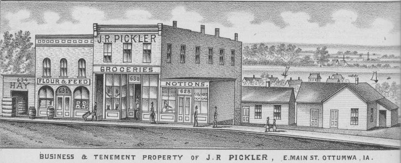 picture of Business & Tenement Property of J. R. Pickler, E. Main St., Ottumwa, Ia.