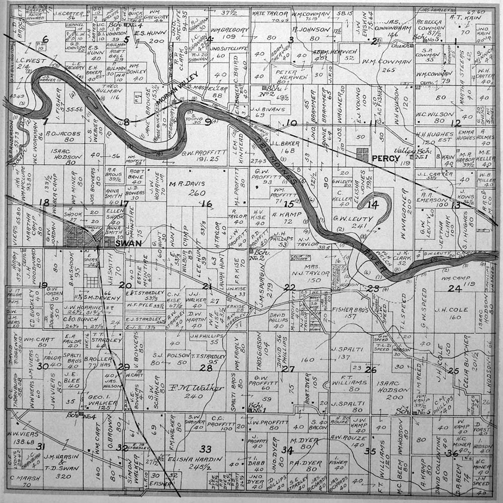 marion county iowa township map Perry And Swan Townships Plat Map Of Marion County Iowa marion county iowa township map